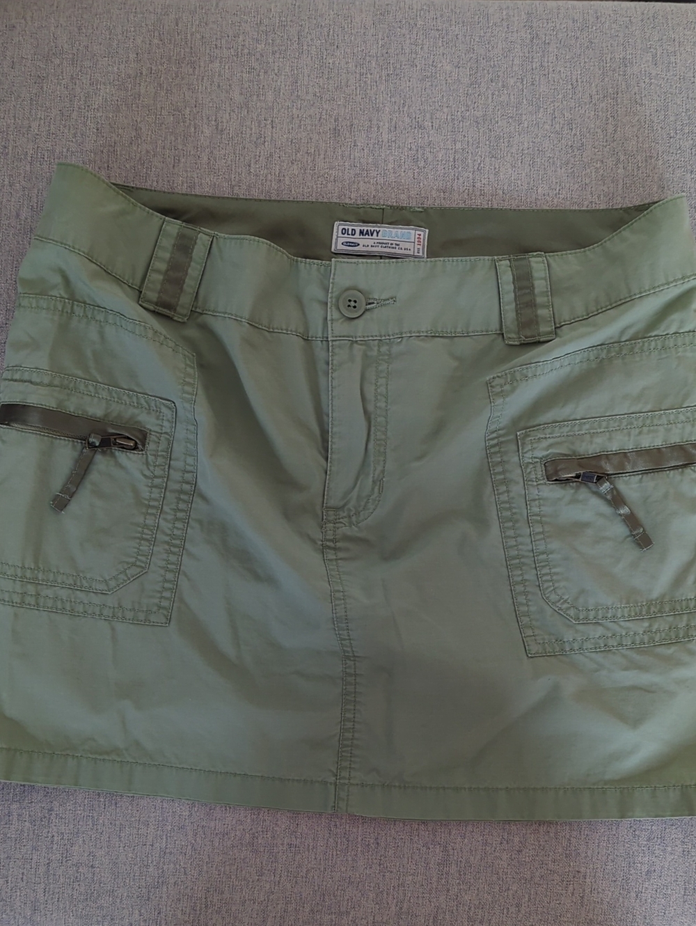 Old Navy Olive Green Utility Skort with Zip Pockets